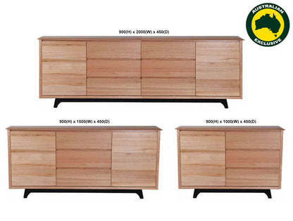 SHARPER (AUSSIE MADE) BUFFET COLLECTION - TASSIE OAK COMBINATION - ASSORTED STAINED COLOURS - STARTING FROM $1699