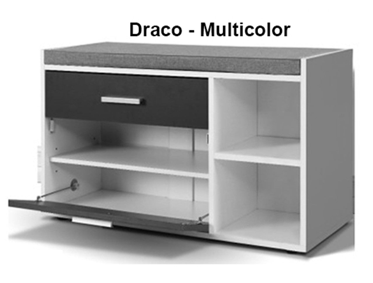 CACAU / LENNOX / DRACO SHOE BENCH WITH STORAGE CUBES - ASSORTED COLOURS