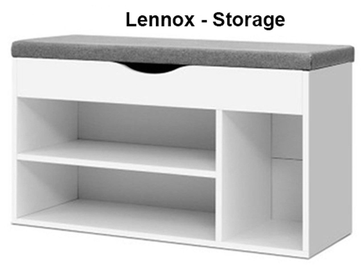 CACAU / LENNOX / DRACO SHOE BENCH WITH STORAGE CUBES - ASSORTED COLOURS