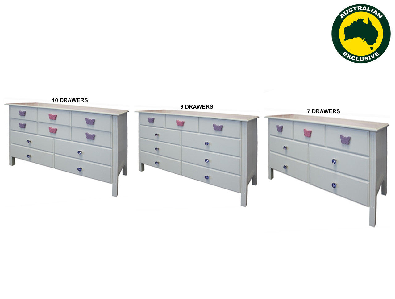 SOPHIA (AUSSIE MADE) LOWBOY COLLECTION - ASSORTED PAINTED COLOURS - STARTING FROM $1399