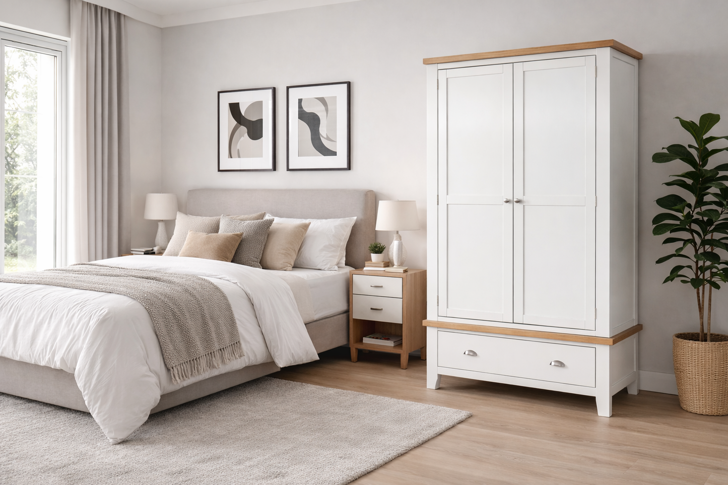 Spencer (AUSSIE MADE) 2 Door / 1 Drawer Wardrobe Collection - Assorted Painted / Stained Colours