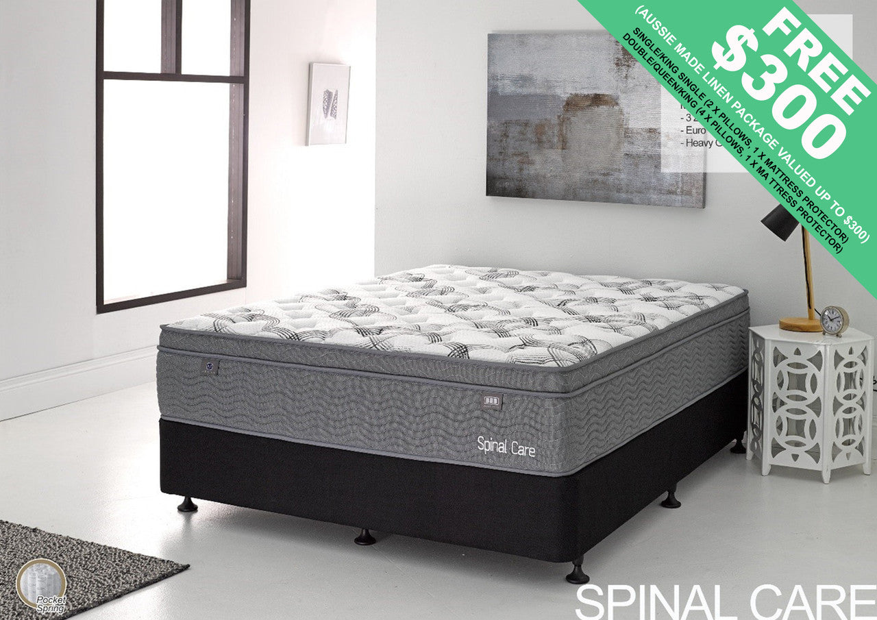 Double Spinal Care Euro Top Pocket Spring Mattress - Firm
