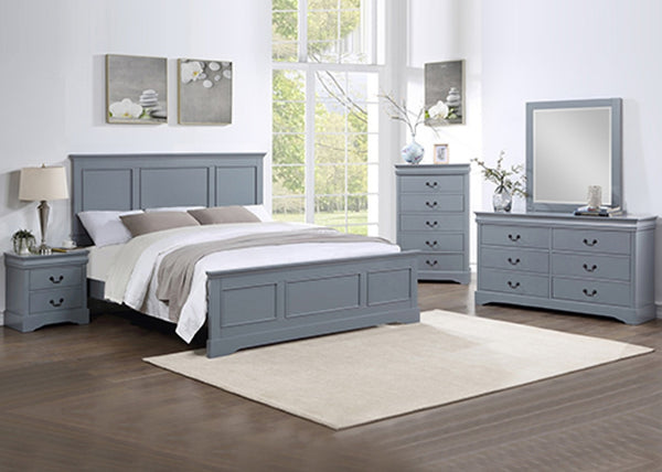 KING SPINNAKER 3 PIECE (BEDSIDE) BEDROOM SUITE - GREY