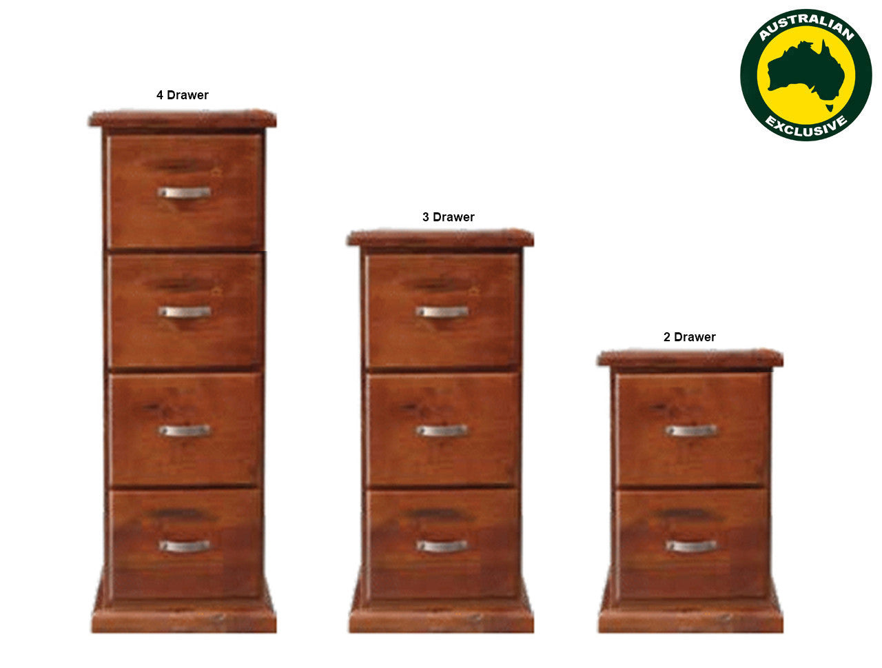 Spring (AUSSIE MADE) Filing Cabinet Collection - Assorted Stained Colours