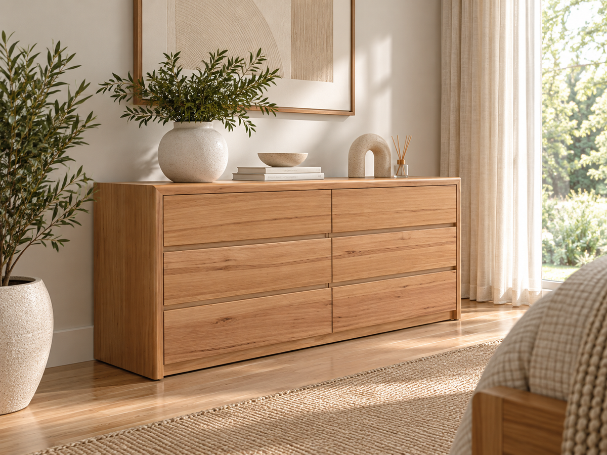 Lutician (Aussie Made) 6 Drawer Dresser