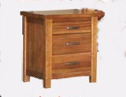 Montana 3 Drawer Bedside Table - Mountain Gum (2058)