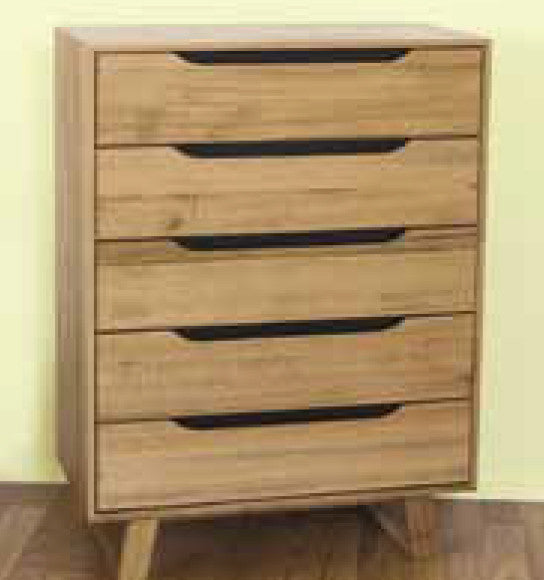 KING ATMORE 4 PIECE (TALLBOY) BEDROOM SUITE - NATURAL