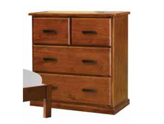 Donelley 4 Drawer Tallboy Chest - 1150(H) X 1000(W) - Antique Oak