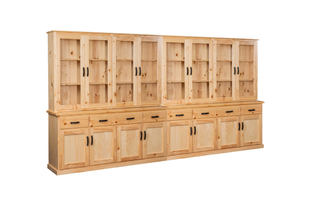 Tommy (AUSSIE MADE) Buffet & Hutch (DRESSER) - 2100(H) X 4000(W) X 450(D) - (2 SECTIONS) - Assorted Colours