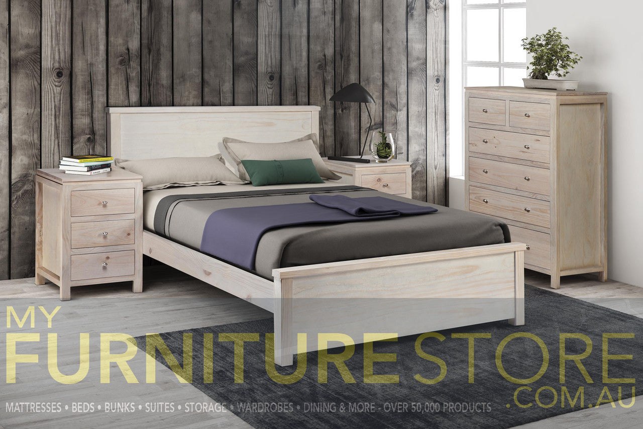 Ozark (AUSSIE MADE) Double Or Queen 3 Piece (BEDSIDE) Bedroom Suite - Assorted Painted Colours
