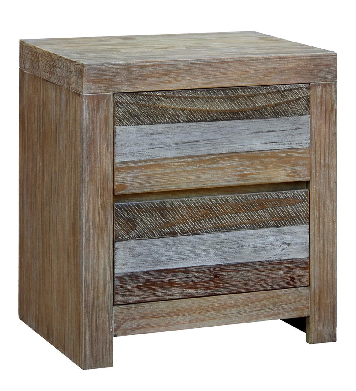 Trent 2 Drawer Bedside Table - Winter Garden