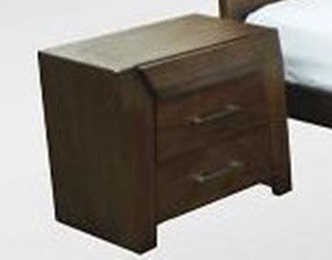 REBECCA (WD-002)  2 x DRAWER  BEDSIDE TABLE - ESPRESSO