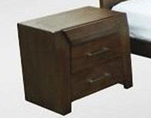 REBECCA (WD-002)  2 x DRAWER  BEDSIDE TABLE - ESPRESSO