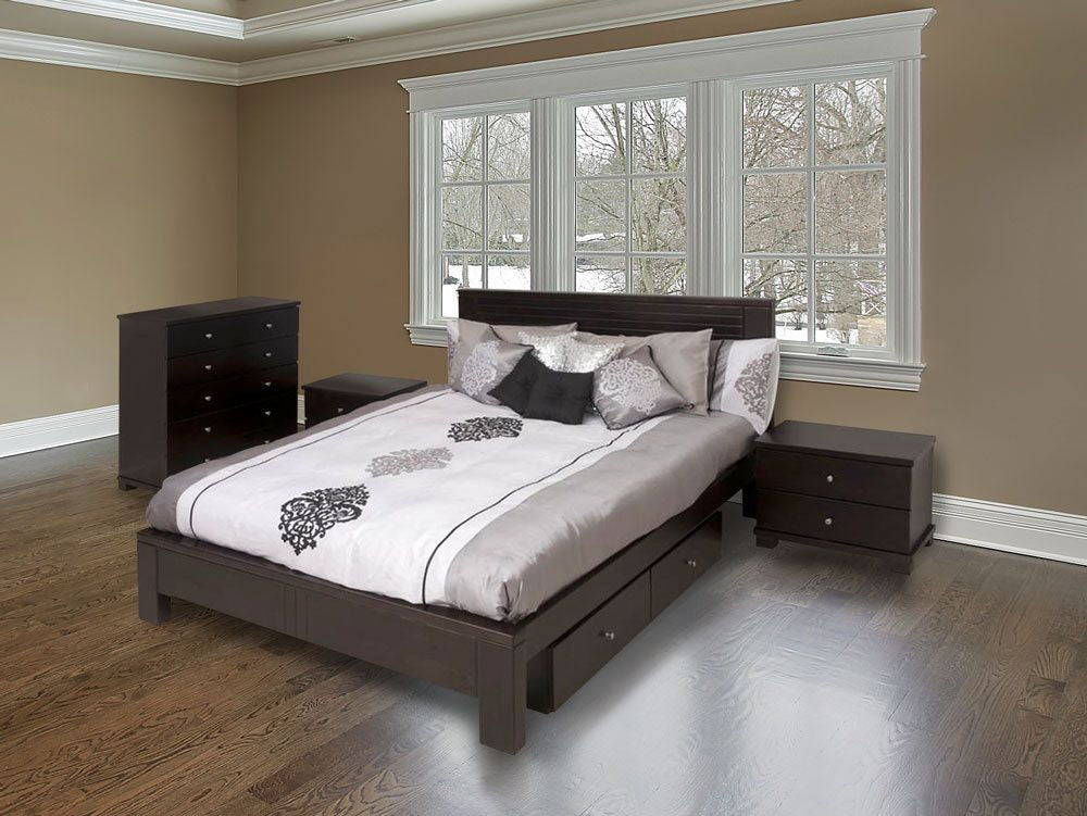 DOUBLE OR QUEEN TANGO (CUSTOM MADE) 3 PIECE (BEDSIDE) BEDROOM SUITE - ASSORTED COLOURS