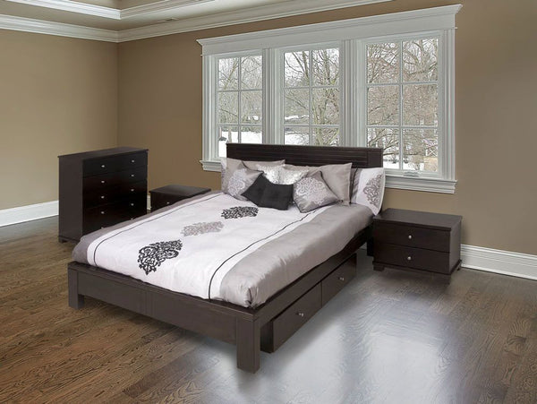 DOUBLE OR QUEEN TANGO (CUSTOM MADE) 5 PIECE (DRESSER) BEDROOM SUITE - ASSORTED COLOURS