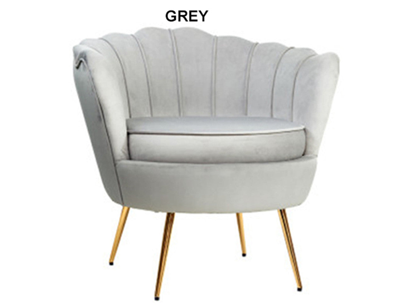 TETIA ACCENT VELVET FABRIC ACCENT CHAIR - ASSORTED COLOURS