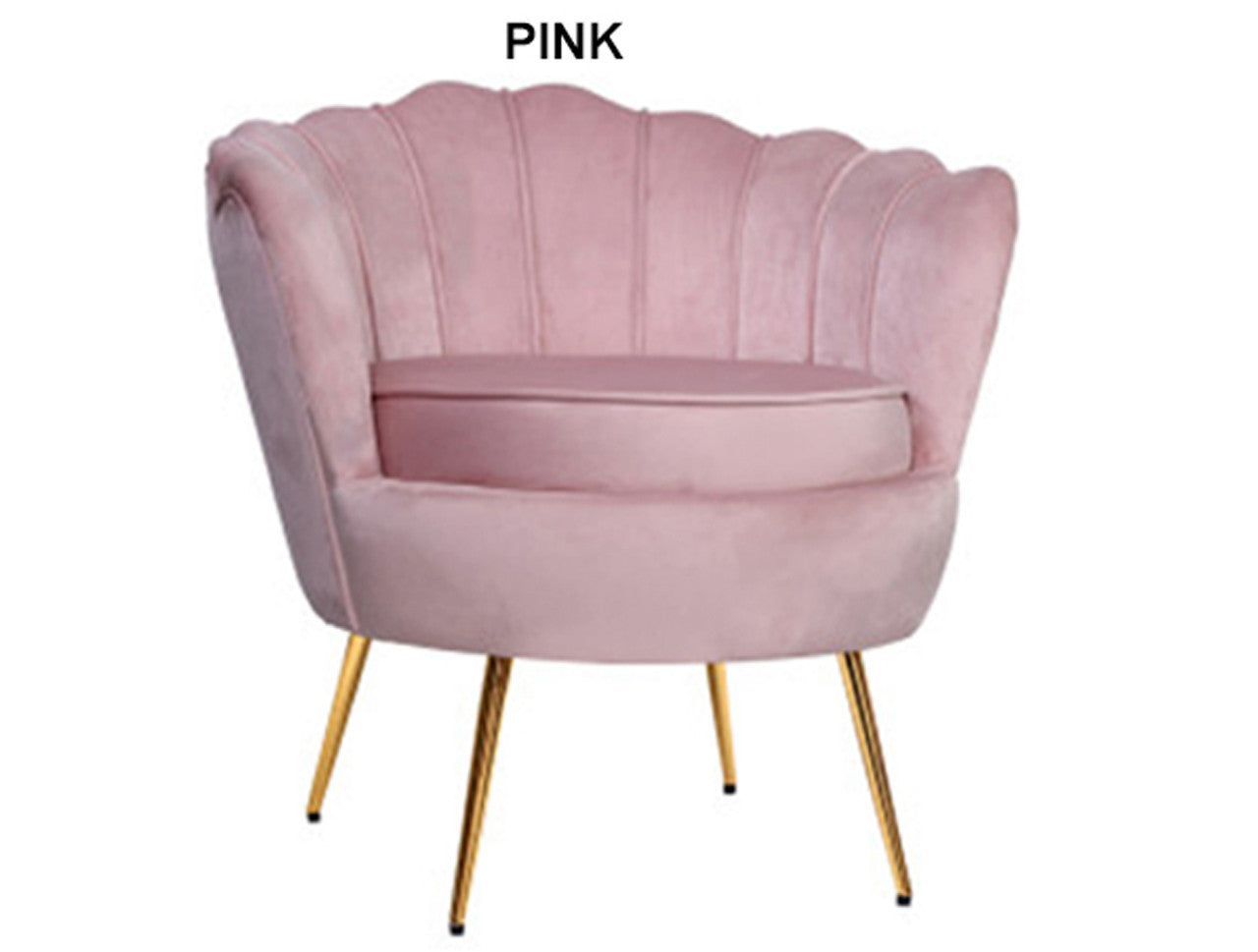 TETIA ACCENT VELVET FABRIC ACCENT CHAIR - ASSORTED COLOURS