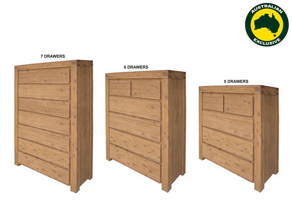TOGO (AUSSIE MADE) TALLBOY COLLECTION - ASSORTED STAINED COLOURS - STARTING FROM $999