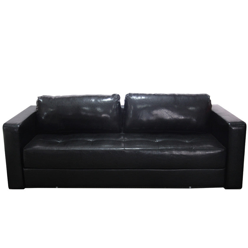 Tokyo (DA92) Leatherette Sofa Bed - Shiny Black