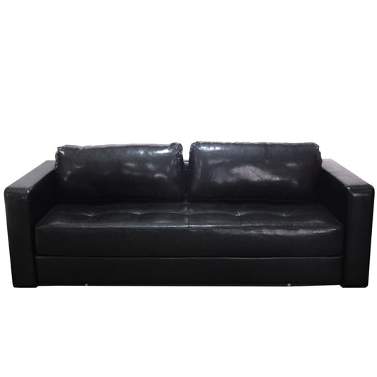 Tokyo (DA92) Leatherette Sofa Bed - Shiny Black