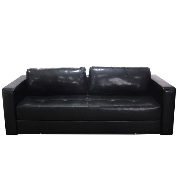 TOKYO (DA92) LEATHERETTE SOFA BED - SHINY BLACK
