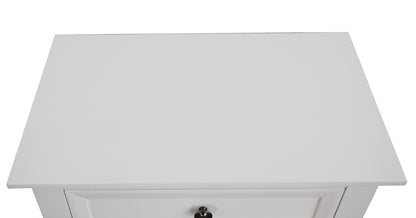 AUSTIN 3 DRAWER BEDSIDE TABLE - 705(H) x 710(W) - WHITE