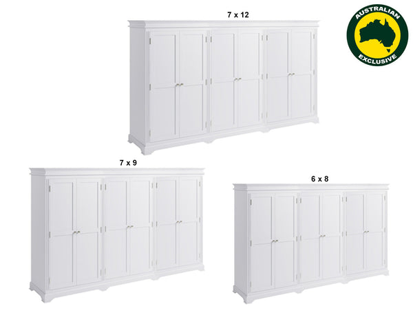 TORRIDGE (AUSSIE MADE) 6 DOOR PANTRY COLLECTION - (4 SECTION) - ASSORTED PAINTED / STAINED COLOURS - STARTING FROM $3999