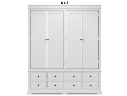 TORRIDGE (AUSSIE MADE) 4 DOOR / 8 DRAWER WARDROBE COLLECTION - ASSORTED PAINTED COLOURS - STARTING FROM $2999