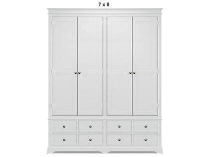 TORRIDGE (AUSSIE MADE) 4 DOOR / 8 DRAWER WARDROBE COLLECTION - ASSORTED PAINTED COLOURS - STARTING FROM $2999