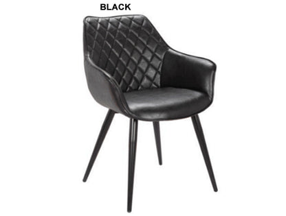 TOULOUSE LEATHERETTE DINING CHAIR - ASSORTED COLOURS