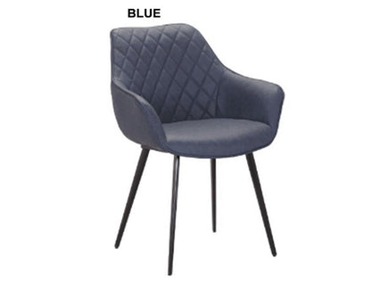 TOULOUSE LEATHERETTE DINING CHAIR - ASSORTED COLOURS