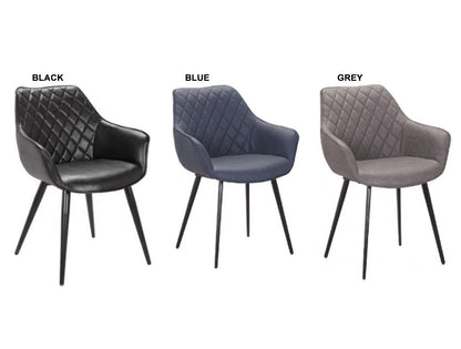 TOULOUSE LEATHERETTE DINING CHAIR - ASSORTED COLOURS