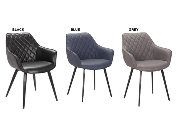 TOULOUSE LEATHERETTE DINING CHAIR - ASSORTED COLOURS