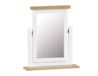 SPENCER QUEEN OR DOUBLE 5 PIECE DRESSER BEDROOM SUITE - BRIGHT WHITE  / LIGHT OAK (2 TONE)