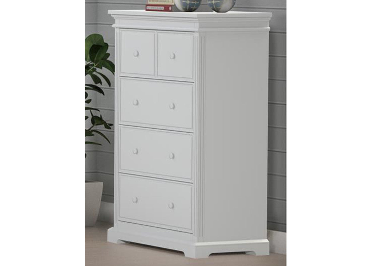 Tudor (CUSTOM MADE) 5 Drawer (2 OVER 3) Tallboy - Assorted Colours