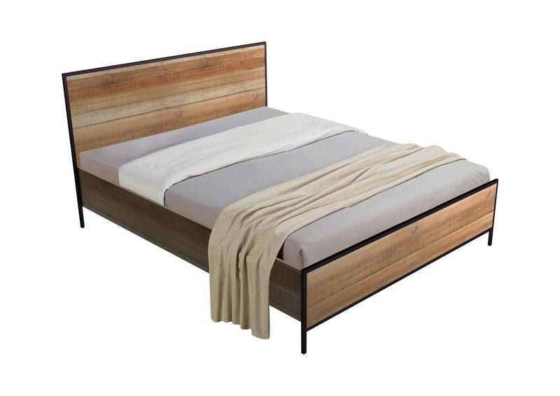QUEEN KAYN BED FRAME - OAK FINISHED