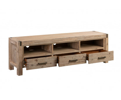 JARVAN 3 DRAWERS/ 3 SHELVES TV CABINET - CLASSIC OAK