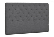 UNLA  KING FABRIC BEDHEAD ONLY - DARK GREY