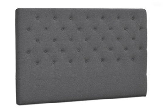 Unla Queen Fabric Bedhead Only - Dark Grey