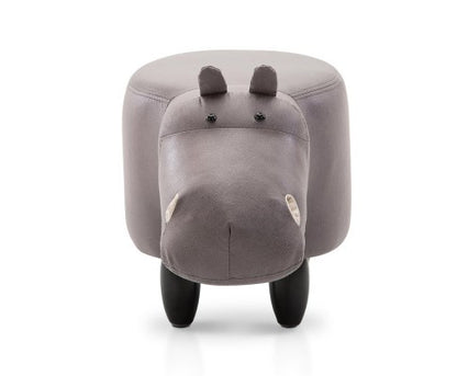 HIPPO ANIMAL KIDS STOOL - GREY