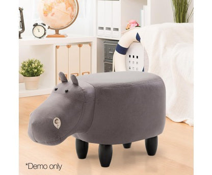 HIPPO ANIMAL KIDS STOOL - GREY