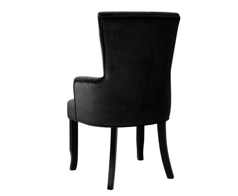 ANTHEA FABRIC DINING CHAIR - BLACK