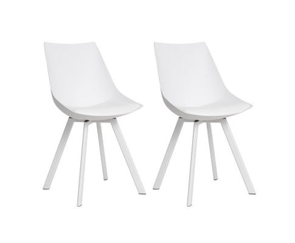 POLARIS 3 PIECE DINING SETTING WITH 900(D) TABLE - WHITE