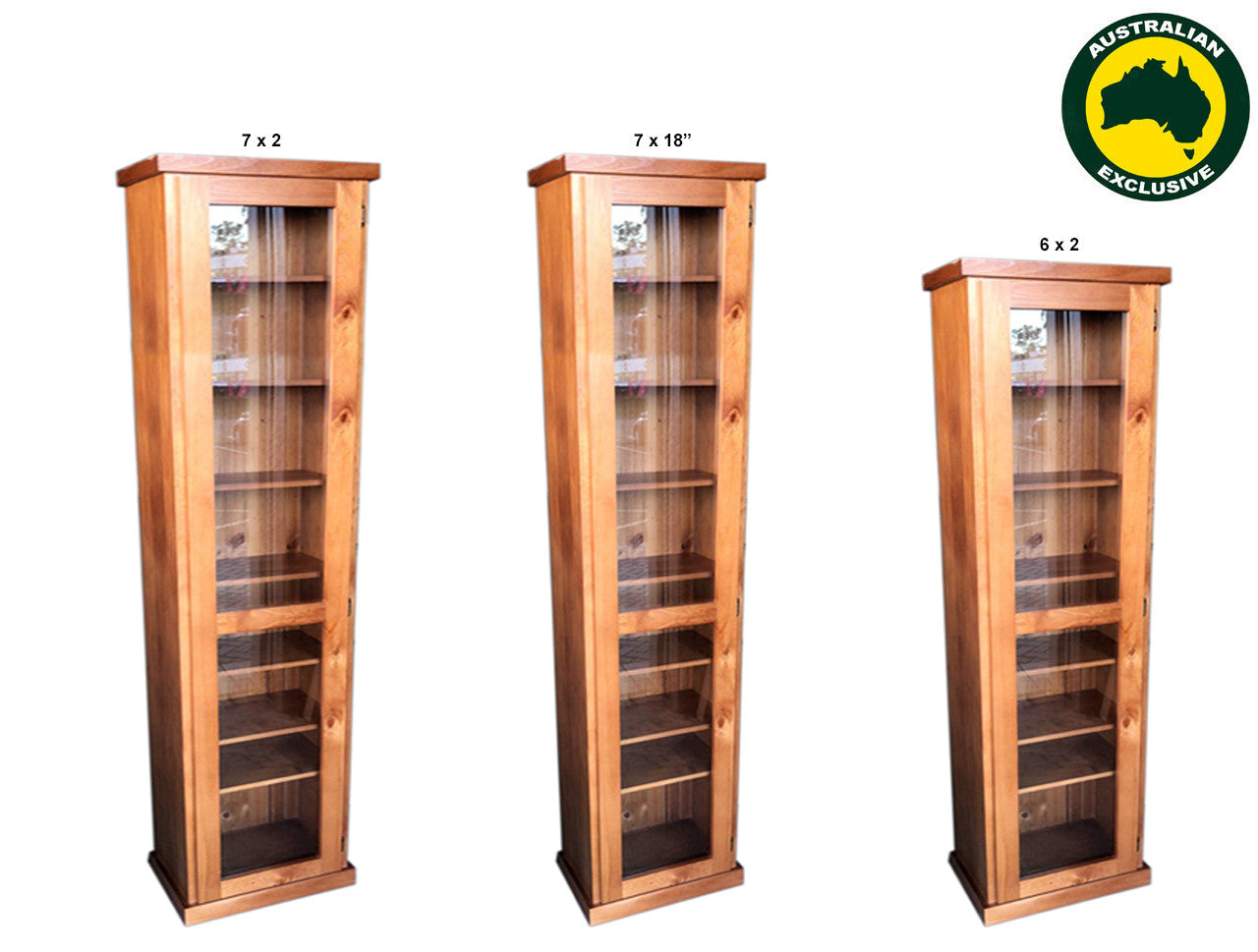 Urban (AUSSIE MADE) Flat Top 1 Door Skinny Library Unit Collection - Assorted Stained Colours