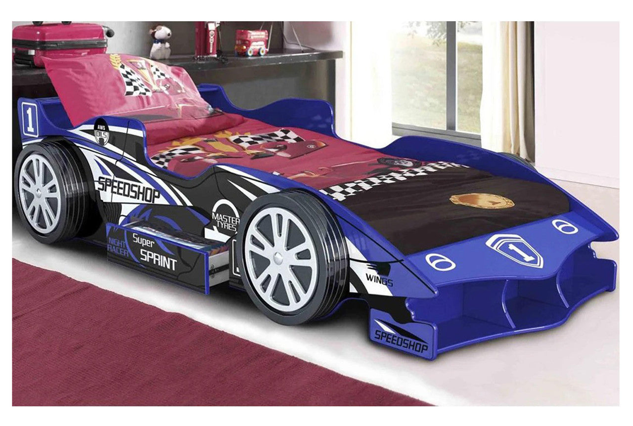SINGLE VEYRON SPRINT RACING CAR BED - RED OR BLUE
