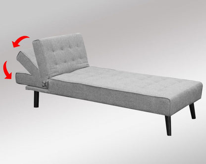 MERRICK 3-SEATER CORNER SOFA BED WITH LOUNGE CHAISE COUCH - LIGHT GREY