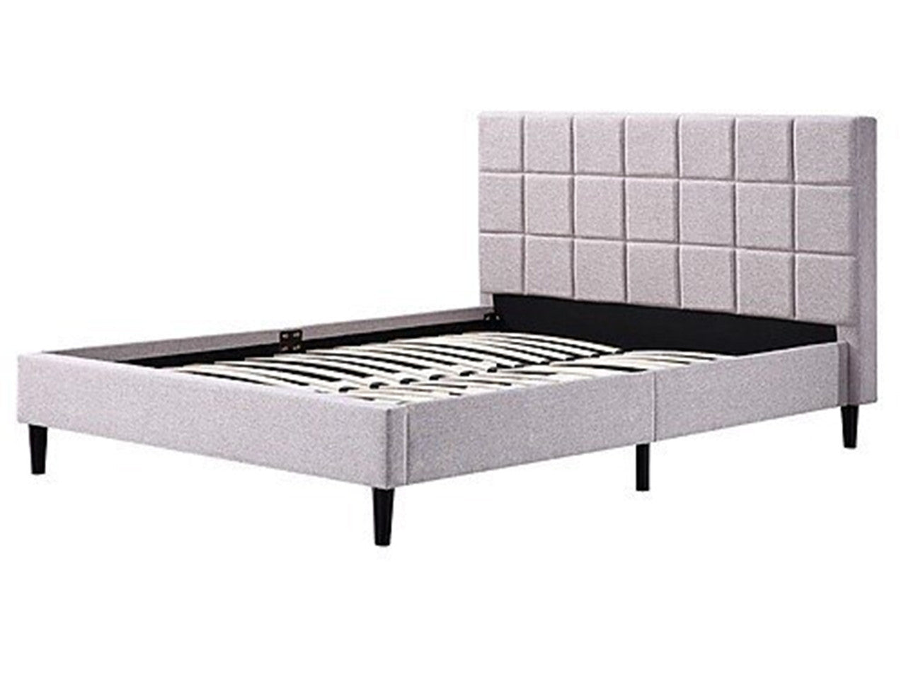 Queen Adhil Linen Fabric Deluxe Bedframe - Beige