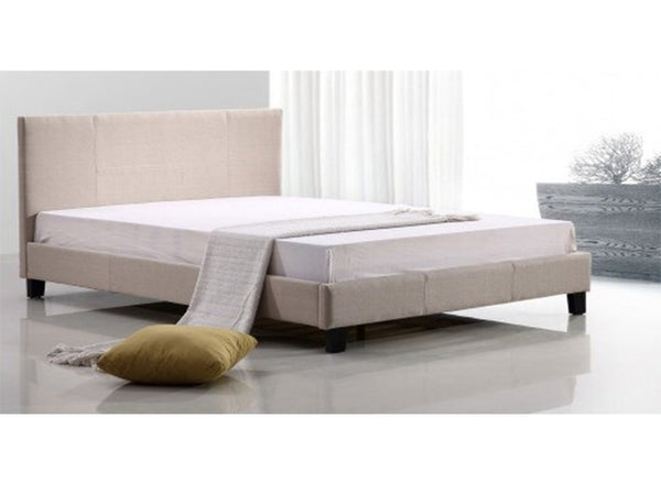 QUEEN BELLATRIX FABRIC BED - BEIGE