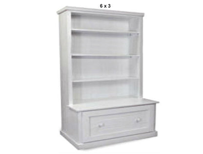 URBAN (AUSSIE MADE) BOOKCASE COMBO WITH FLAT TOP + 1 DRAWER COLLECTION - ASSORTED PAINTED COLOURS