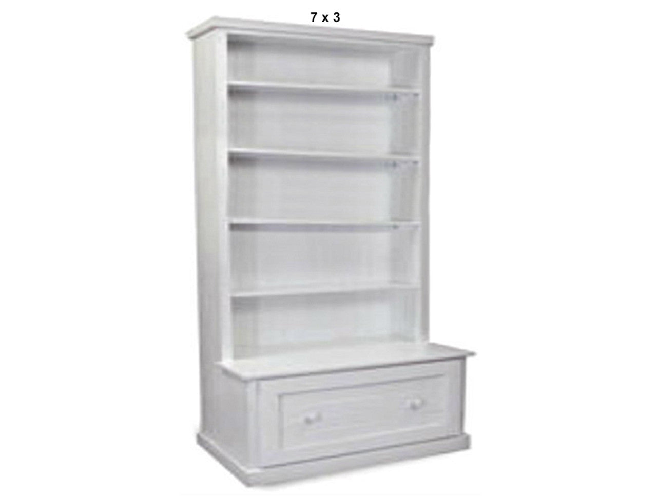 URBAN (AUSSIE MADE) BOOKCASE COMBO WITH FLAT TOP + 1 DRAWER COLLECTION - ASSORTED PAINTED COLOURS